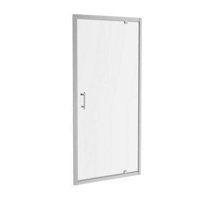 NRG 6mm Toughened Safety Glass Pivot Door Shower Enclosure Screen - 1900x1000mm Chrome