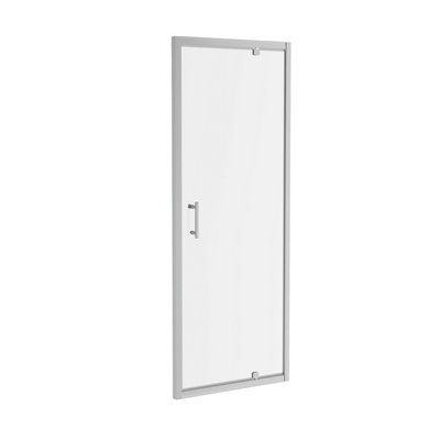 NRG 6mm Toughened Safety Glass Pivot Door Shower Enclosure Screen - 1900x760mm Chrome