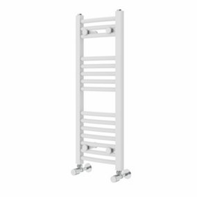 NRG 800x300 mm Curved Heated Towel Rail Radiator Bathroom Ladder Warmer White