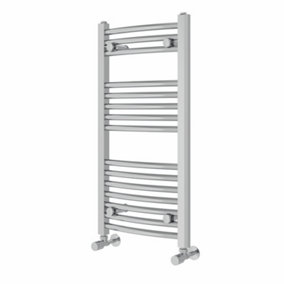 NRG 800x400 mm Curved Heated Towel Rail Radiator Bathroom Ladder Warmer Chrome