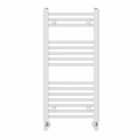 NRG 800x400 mm Straight Heated Towel Rail Radiator Bathroom Ladder Warmer White