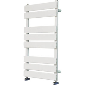 NRG 800x450 mm Flat Panel Heated Towel Rail Radiator Bathroom Ladder Warmer White