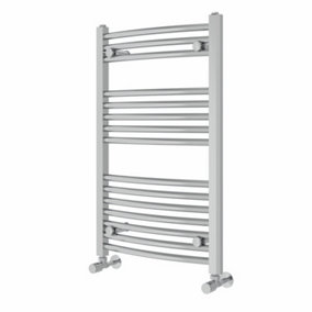 NRG 800x500 mm Curved Heated Towel Rail Radiator Bathroom Ladder Warmer Chrome
