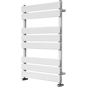 NRG 800x600 mm Flat Panel Heated Towel Rail Radiator Bathroom Ladder Warmer White