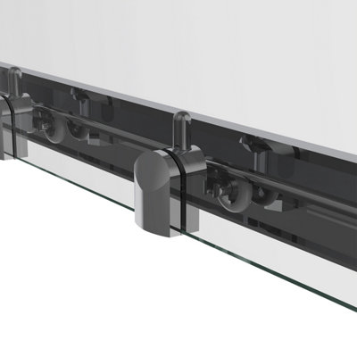 NRG Bathroom Shower Enclosure Cubicle 1200mm Sliding Door with 800mm Side Panel Screen - 4