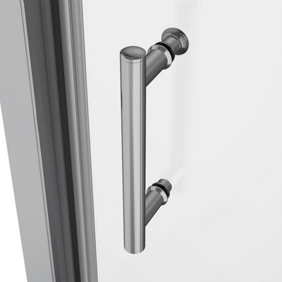 NRG Bathroom Shower Enclosure Cubicle 1200mm Sliding Door with 800mm Side Panel Screen - 5