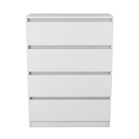 NRG Chest of Drawers Storage Bedroom Furniture Cabinet 4 Drawer White 70x40x95.5cm