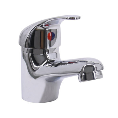 NRG Chrome Basin Sink Mixer Tap Small Modern Bathroom Lever Faucet