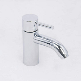 NRG Mini Chrome Mono Basin Sink Mixer Tap Modern Cloakroom Bathroom Lever Faucet