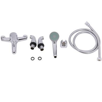 NRG Modern Bathroom Chrome Bath Shower Mixer Tap & Shower Handheld Set Chrome - 3