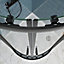 NRG Offset Quadrant Shower Enclosure Corner Entry Sliding Door Easy Clean Glass - 1000mmx800mm Matte Black