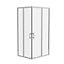 NRG Rectangular Shower Enclosure Corner Entry Sliding Door Easy Clean Glass - 1000mmx800mm Chrome