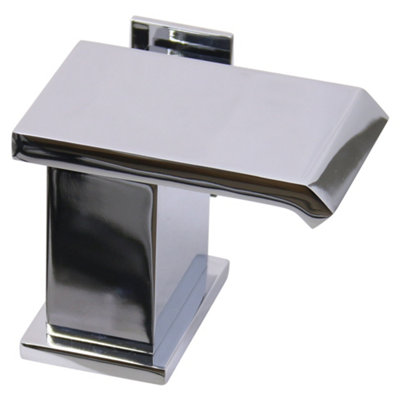 NRG Square Basin Mixer Taps Bathroom Chrome Brass Single Sink Side Lever Faucet