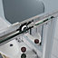 NRG Square Shower Enclosure Corner Entry Sliding Door Easy Clean Glass - 800mmx800mm Chrome