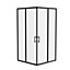 NRG Square Shower Enclosure Corner Entry Sliding Door Easy Clean Glass - 900mmx900mm Matte Black