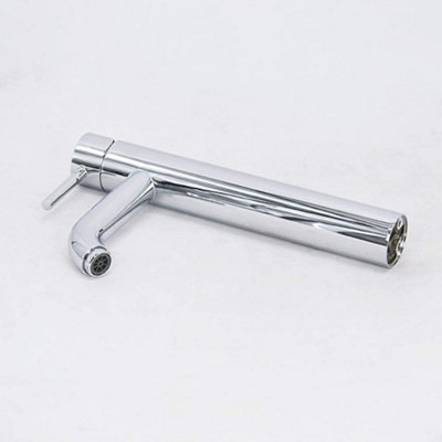 NRG Tall Mono Countertop Basin Mixer Tap Modern Chrome Bathroom Sink Lever Faucet - 4