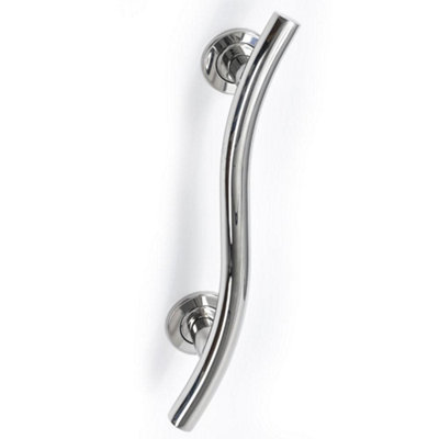 NRS Healthcare SPA Stainless Steel Grab Rail - Curved - 480mm (19")