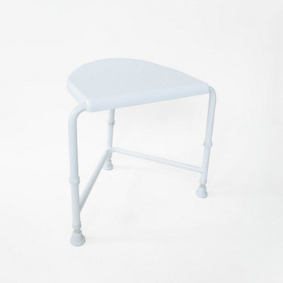 NRS Nuvo Corner Shower Stool, designed to fit discreetly into a corner ...