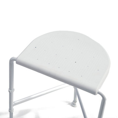 NRS Nuvo Corner Shower Stool, designed to fit discreetly into a corner ...