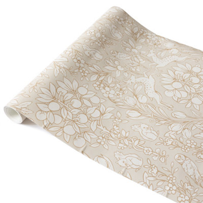 Nu Wallpaper Enchanted Taupe Self Adhesive Wallpaper 5.49m(L) 52.07cm(W)