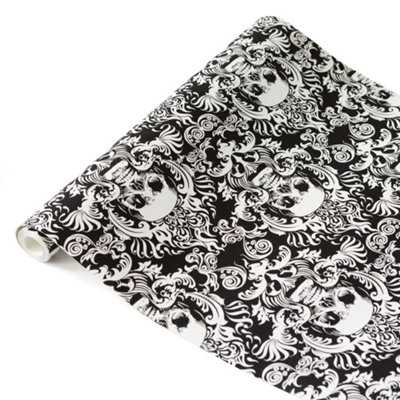 Nu Wallpaper Fieri Black Self Adhesive Wallpaper 5.49m(L) 52.07cm(W)