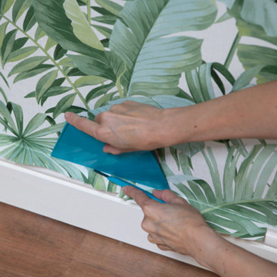 Nu Wallpaper Maui Green Self Adhesive Wallpaper 5.49m(L) 52.07cm(W)