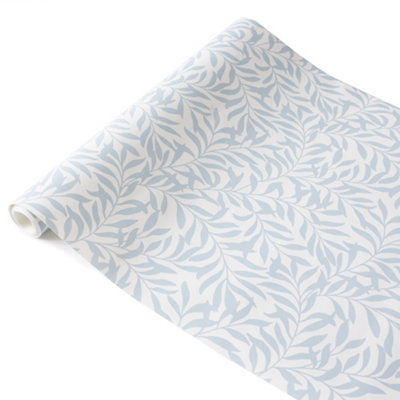Nu Wallpaper Wisley Blue Self Adhesive Wallpaper 5.49m(L) 52.07cm(W)