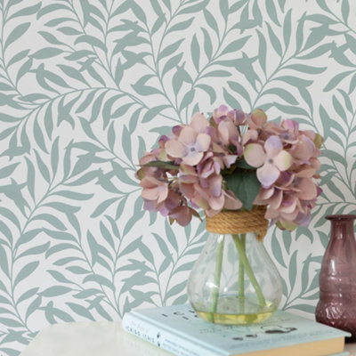 Nu Wallpaper Wisley Spruce Self Adhesive Wallpaper 5.49m(L) 52.07cm(W)