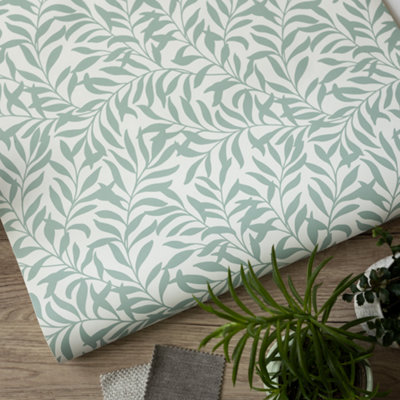 Nu Wallpaper Wisley Spruce Self Adhesive Wallpaper 5.49m(L) 52.07cm(W)