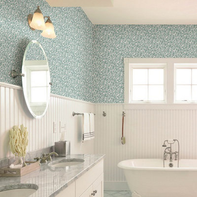 Nu Wallpaper Wisley Spruce Self Adhesive Wallpaper 5.49m(L) 52.07cm(W)