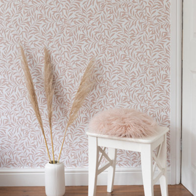 Nu Wallpaper Wisley Terracotta Self Adhesive Wallpaper 5.49m(L) 52.07cm(W)