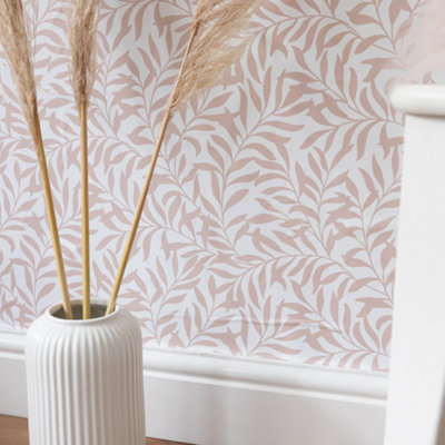 Nu Wallpaper Wisley Terracotta Self Adhesive Wallpaper 5.49m(L) 52.07cm(W)
