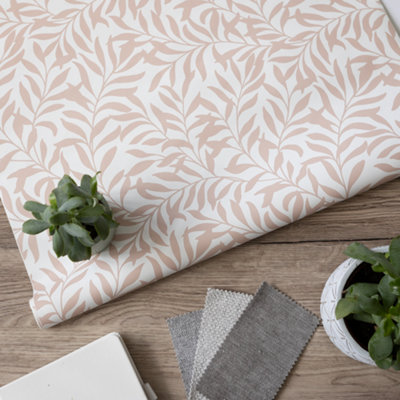 Nu Wallpaper Wisley Terracotta Self Adhesive Wallpaper 5.49m(L) 52.07cm(W)
