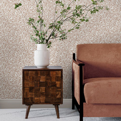 Nu Wallpaper Wisley Terracotta Self Adhesive Wallpaper 5.49m(L) 52.07cm(W)