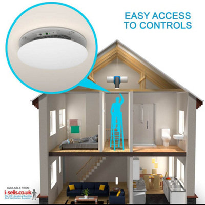 Nuaire Drimaster Dri-Eco-Heat HCS - Condensation Ventilation Loft Unit - with Hygrometer Bundle (Without Rf Control Functionality) - 6