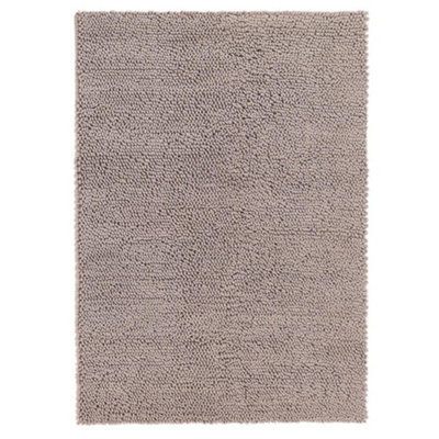 Nude Textured Wool Handmade , Luxurious , Modern , Plain , Shaggy Rug For Living Room and Bedroom-120cm X 170cm