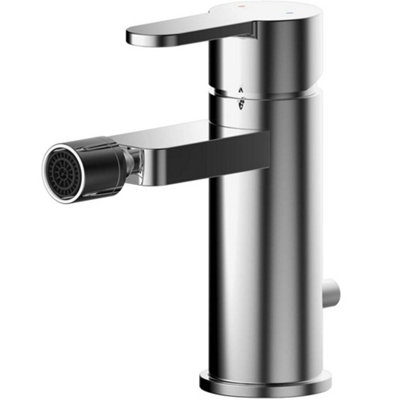 Nuie Arvan ARV306 Chrome Single-Lever Bidet Mixer Tap with Pop-Up Waste