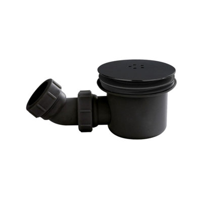 Nuie Black Mega Flow Shower Tray Waste 90mm | DIY at B&Q