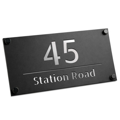 Number Signs Personalised House Laser Cut 3d Door Street Address Matt ...