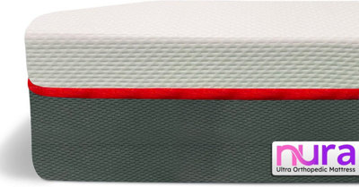 Nura 40HD 25cm Thick Luxury Ultra Orthopedic Extra Firm Memory Foam Mattress (Double - 135cm (4'6") X 190cm (6'3")
