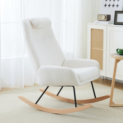 Nursery Rocking Chair Modern Nursing Rocking Armchairs with Super Soft ...