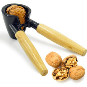 Nut Cracker Splitter Wooden Tool Heavy Duty Non Slip Handle Crack Nuts Easily