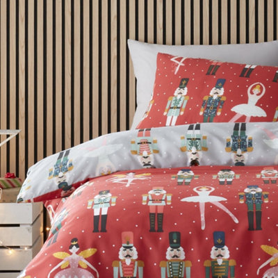 Nutcracker Festive Character Print Duvet Cover Set