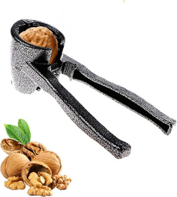 Nutcracker Heavy Duty Metal Nut Crackers with Sleek Black Design for Walnuts, Almonds, Pecans, Brazil Nuts & Pine Nuts