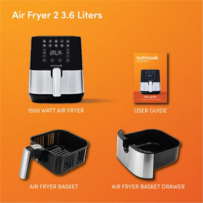 Nutricook Air Fryer 2, 1700 Watts, Digital Control Panel Display, 10 Preset Programs With Built-In Preheat Function, 5.5 Liters