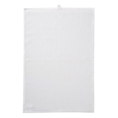 Nutshell Organic Cotton Plain Tea Towel White (One Size)