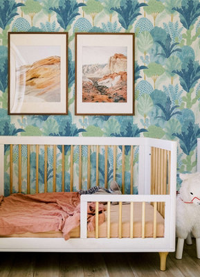 NuWallpaper NUS4975 Keilani Peel & Stick Wallpaper, Teal