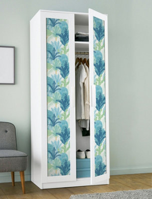 NuWallpaper NUS4975 Keilani Peel & Stick Wallpaper, Teal