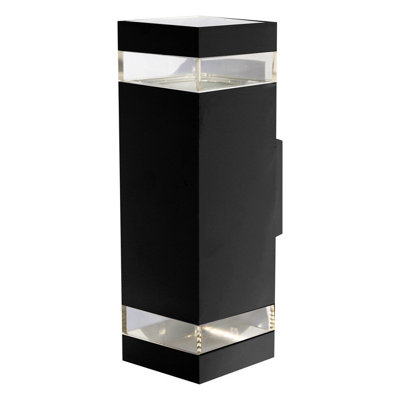 NxtGen Lincoln LED Square Up and Down Light 18W All-Weather Tri-Colour CCT Black