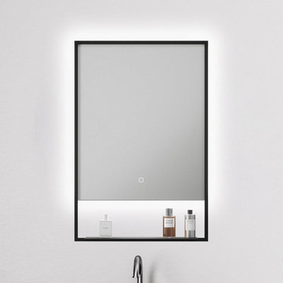 Nxtgen Rhodes Led 500x700mm Illuminated Bathroom Mirror With Demist Pad And Shelf Diy At Bandq